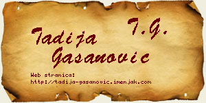 Tadija Gašanović vizit kartica
